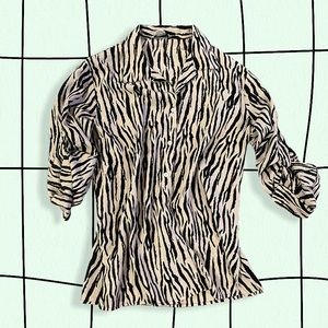 Cute vintage zebra print blouse.